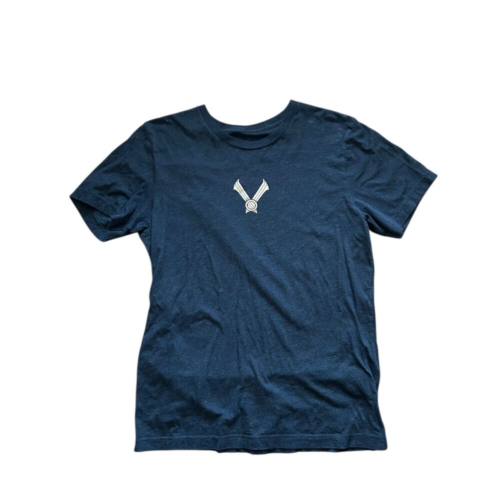 Velaasa Unisex Heathered Dark Gray Graphic Slim Fit T-Shirt Size Medium